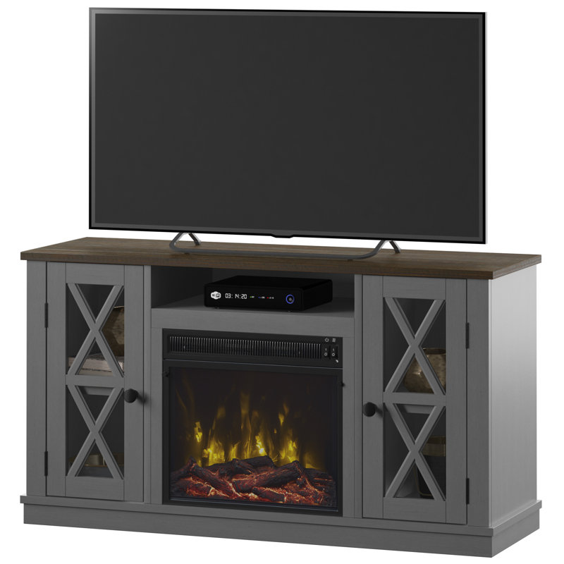 Sand & Stable Alani TV Stand for TVs up to 50" with Fireplace Included